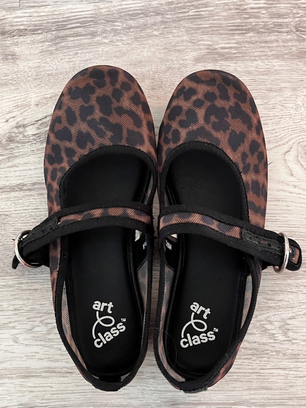 Art Class - Kids' Quilla Mesh Ballet Flats Size 3 -  Brown/Leopard